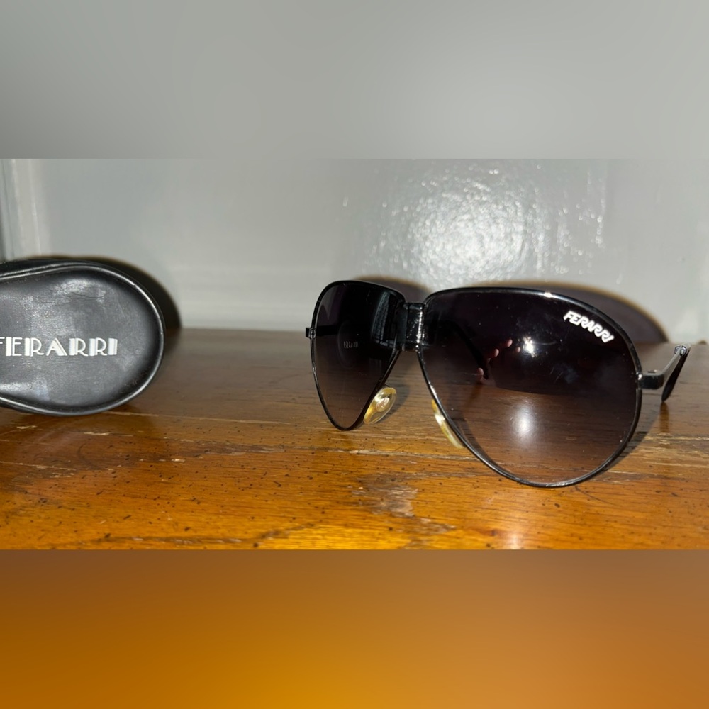Vintage Ferarri Foldable Sunglasses with Case